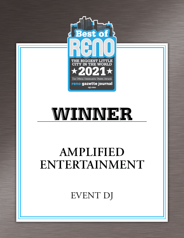 RGJ Best of Reno Awards 2021 Amplified Entertainment
